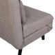 VENTURE DESIGN Vicky sovesofa, enkelt - brun polyester og sort stl (190x73)