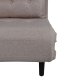 VENTURE DESIGN Vicky sovesofa, enkelt - brun polyester og sort stl (190x73)