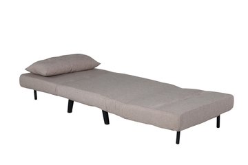 VENTURE DESIGN Vicky sovesofa, enkelt - brun polyester og sort stl (190x73)