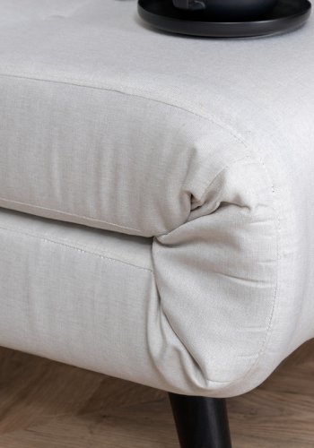 VENTURE DESIGN Vicky sovesofa, enkelt - beige polyester og sort stl (190x73)
