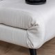 VENTURE DESIGN Vicky sovesofa, enkelt - beige polyester og sort stl (190x73)