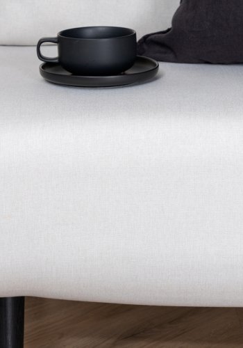 VENTURE DESIGN Vicky sovesofa, enkelt - beige polyester og sort stl (190x73)