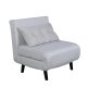 VENTURE DESIGN Vicky sovesofa, enkelt - beige polyester og sort stl (190x73)