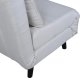 VENTURE DESIGN Vicky sovesofa, enkelt - beige polyester og sort stl (190x73)