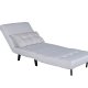 VENTURE DESIGN Vicky sovesofa, enkelt - beige polyester og sort stl (190x73)
