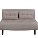 VENTURE DESIGN Vicky sovesofa, dobbelt - brun polyester og sort stl (190x120)