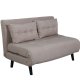 VENTURE DESIGN Vicky sovesofa, dobbelt - brun polyester og sort stl (190x120)