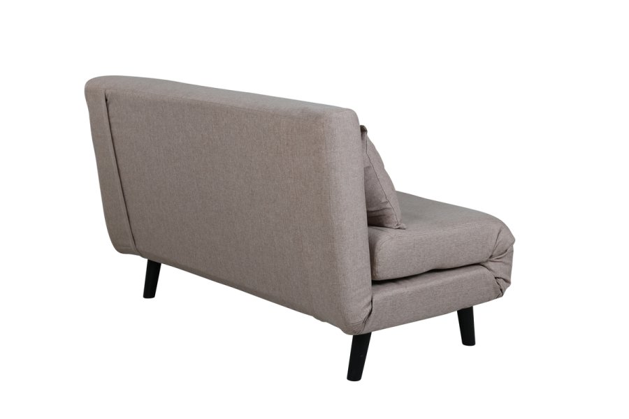 VENTURE DESIGN Vicky sovesofa, dobbelt - brun polyester og sort stl (190x120)