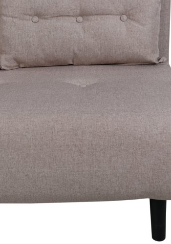 VENTURE DESIGN Vicky sovesofa, dobbelt - brun polyester og sort stl (190x120)