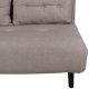 VENTURE DESIGN Vicky sovesofa, dobbelt - brun polyester og sort stl (190x120)