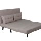 VENTURE DESIGN Vicky sovesofa, dobbelt - brun polyester og sort stl (190x120)