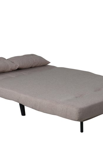 VENTURE DESIGN Vicky sovesofa, dobbelt - brun polyester og sort stl (190x120)