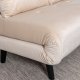 VENTURE DESIGN Vicky sovesofa, dobbelt - beige fljl og sort stl (190x120)