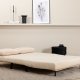 VENTURE DESIGN Vicky sovesofa, dobbelt - beige fljl og sort stl (190x120)