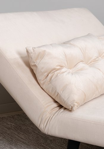 VENTURE DESIGN Vicky sovesofa, dobbelt - beige fljl og sort stl (190x120)