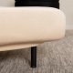 VENTURE DESIGN Vicky sovesofa, dobbelt - beige fljl og sort stl (190x120)