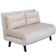 VENTURE DESIGN Vicky sovesofa, dobbelt - beige fljl og sort stl (190x120)