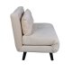 VENTURE DESIGN Vicky sovesofa, dobbelt - beige fljl og sort stl (190x120)