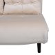 VENTURE DESIGN Vicky sovesofa, dobbelt - beige fljl og sort stl (190x120)