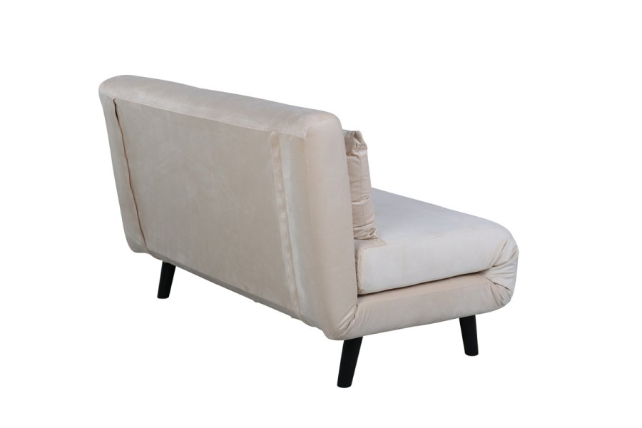 VENTURE DESIGN Vicky sovesofa, dobbelt - beige fljl og sort stl (190x120)
