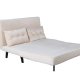 VENTURE DESIGN Vicky sovesofa, dobbelt - beige fljl og sort stl (190x120)