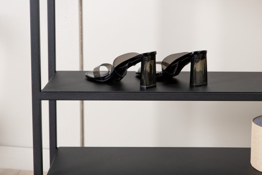 VENTURE DESIGN Classe garderobestativ, m. spejl og hylder - sort stl