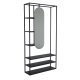 VENTURE DESIGN Classe garderobestativ, m. spejl og hylder - sort stl
