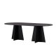 VENTURE DESIGN Bootcut spisebord, oval - sort finér (230x115)