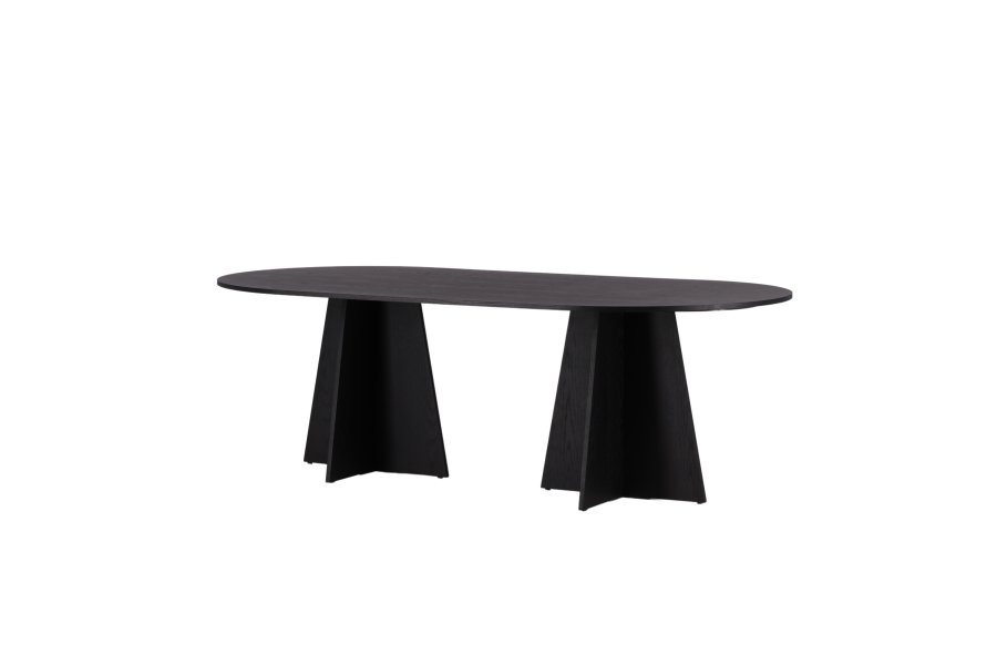 VENTURE DESIGN Bootcut spisebord, oval - sort finér (230x115)
