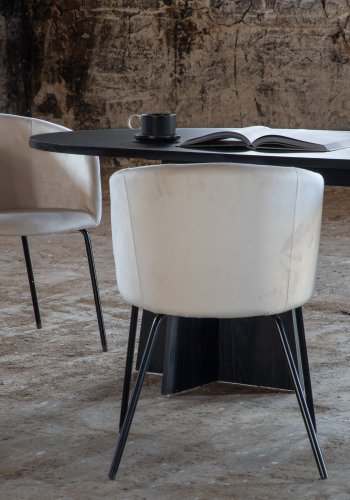 VENTURE DESIGN Bootcut spisebord, oval - sort finér (230x115)