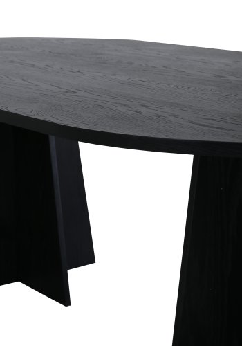 VENTURE DESIGN Bootcut spisebord, oval - sort finér (230x115)