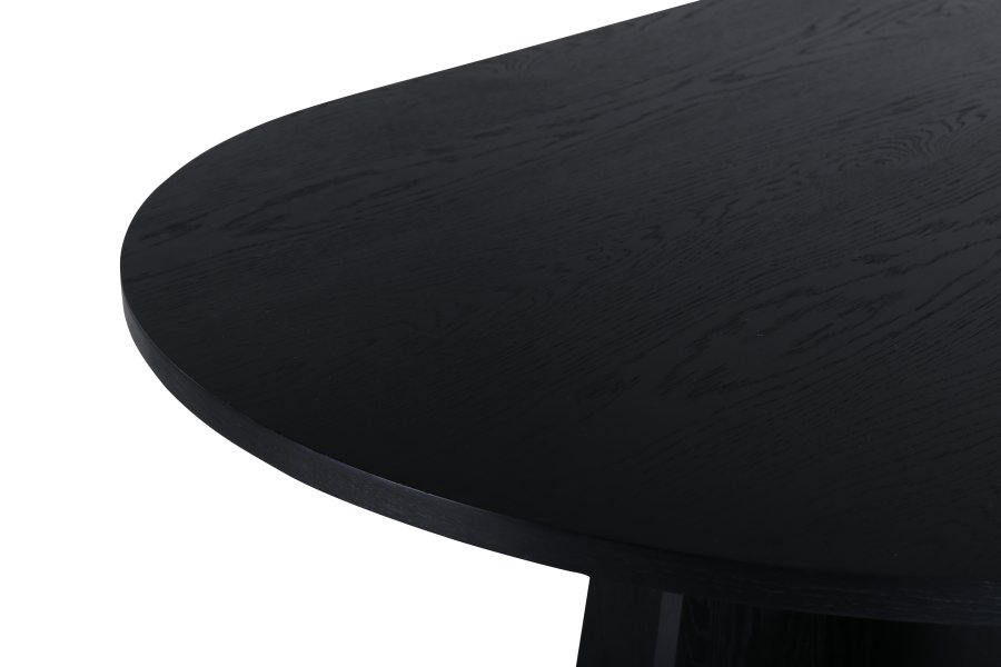 VENTURE DESIGN Bootcut spisebord, oval - sort finér (230x115)