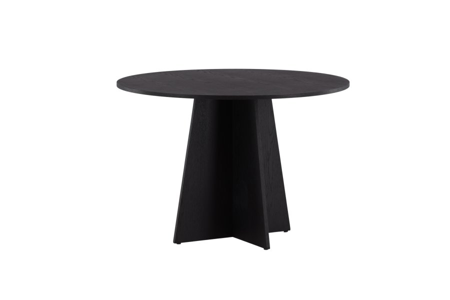 VENTURE DESIGN Bootcut spisebord, rund - sort finér (110)