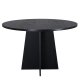 VENTURE DESIGN Bootcut spisebord, rund - sort finér (110)