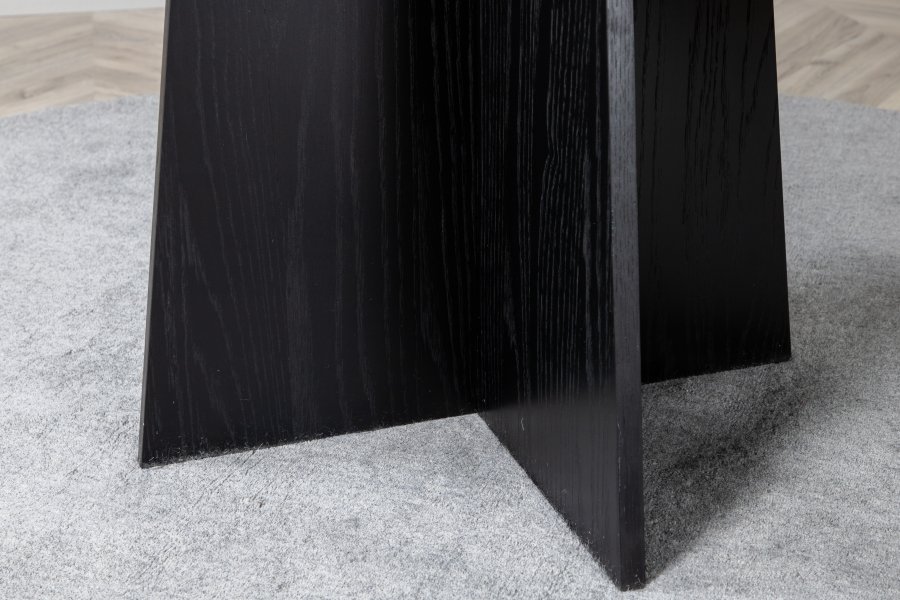 VENTURE DESIGN Bootcut spisebord, rund - sort finér (110)
