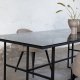 VENTURE DESIGN Leif spisebord, rektangulr - rgfarvet glas og sort stl (200x90)