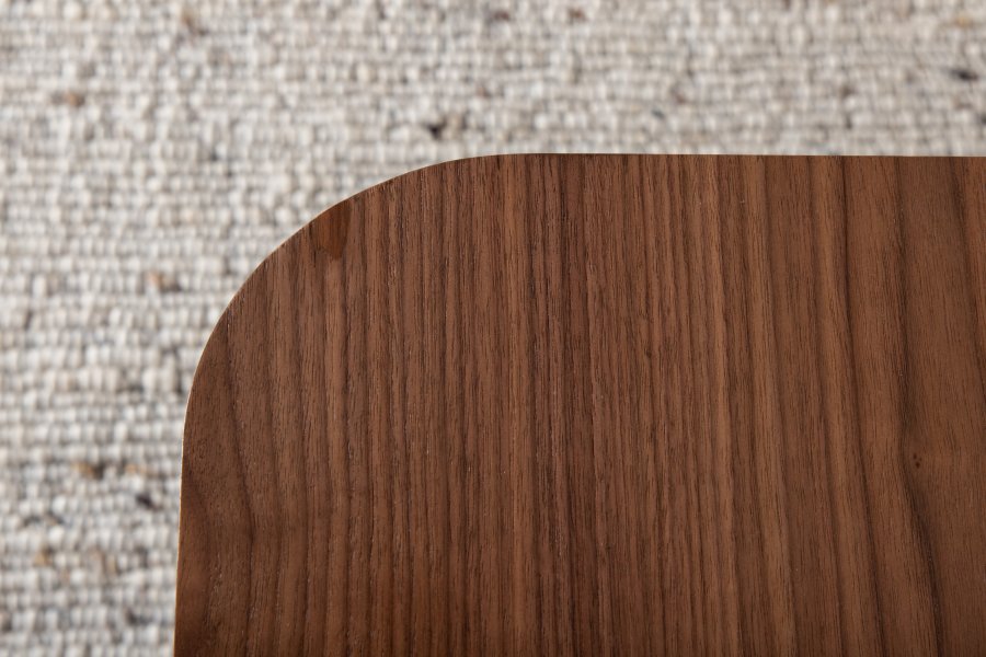 VENTURE DESIGN Uno spisebord, rektangulr - valnddefarvet finér og sort stl (200x90)