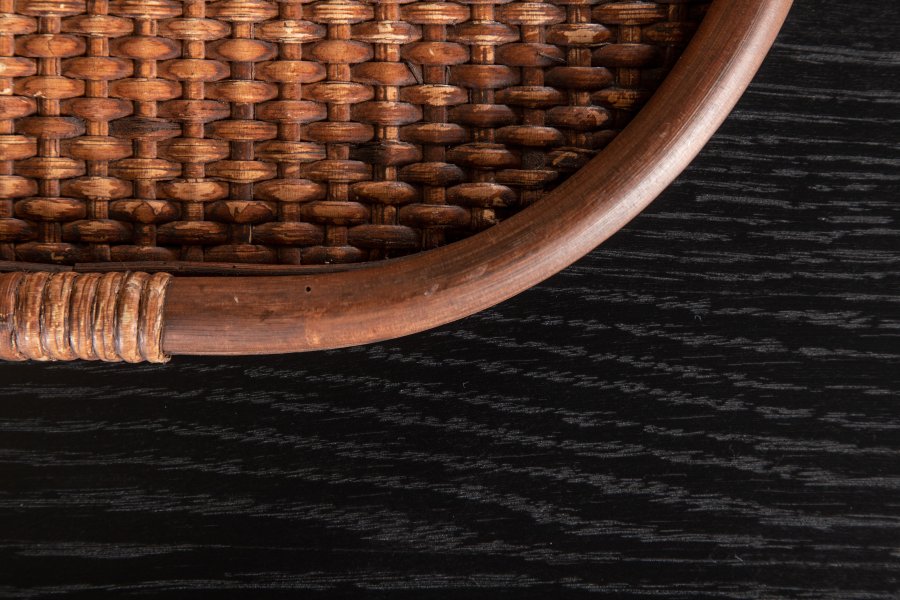 VENTURE DESIGN Uno spisebord, rektangulr - sort finér og sort stl (200x90)