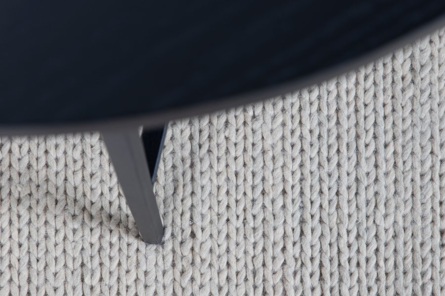 VENTURE DESIGN Skate spisebord, oval - sort finér og sort stl (200x90)