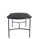 VENTURE DESIGN Skate spisebord, oval - sort finér og sort stl (200x90)