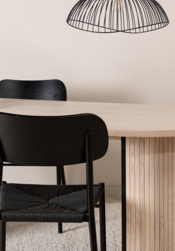 VENTURE DESIGN Bianca spisebord, oval - hvidkalket finér (200x90)