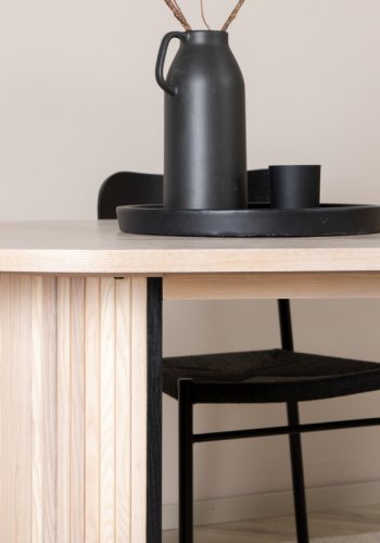 VENTURE DESIGN Bianca spisebord, oval - hvidkalket finér (200x90)