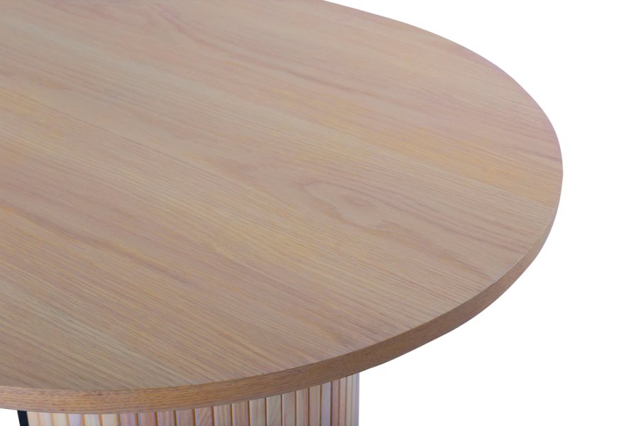 VENTURE DESIGN Bianca spisebord, oval - hvidkalket finér (200x90)