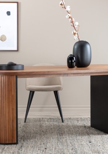 VENTURE DESIGN Bianca spisebord, oval - valnddefarvet finér (200x90)