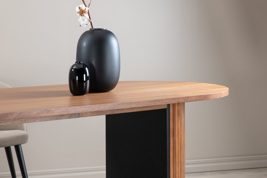 VENTURE DESIGN Bianca spisebord, oval - valnddefarvet finér (200x90)