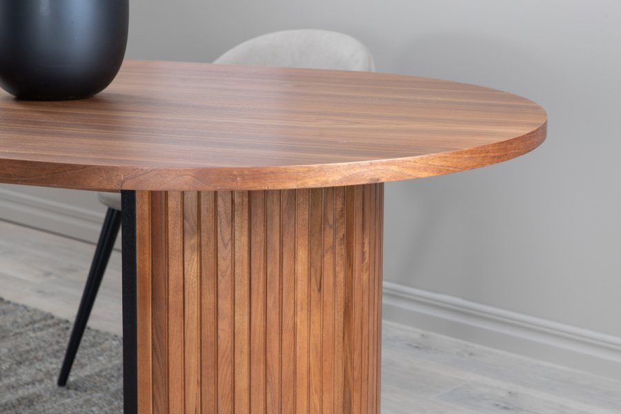 VENTURE DESIGN Bianca spisebord, oval - valnddefarvet finér (200x90)