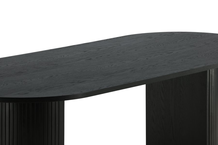 VENTURE DESIGN Bianca spisebord, oval - sort finér (200x90)
