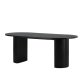 VENTURE DESIGN Bianca spisebord, oval - sort finér (200x90)