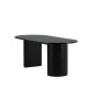 VENTURE DESIGN Bianca spisebord, oval - sort finér (200x90)