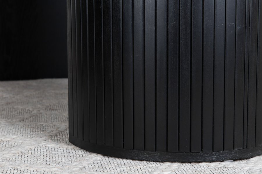 VENTURE DESIGN Bianca spisebord, oval - sort finér (200x90)